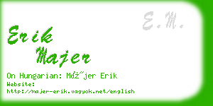 erik majer business card